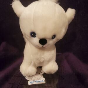 NWT Neopets White Doglefox Plushie Petpet Y2k Vintage Limited Too Plush Toy